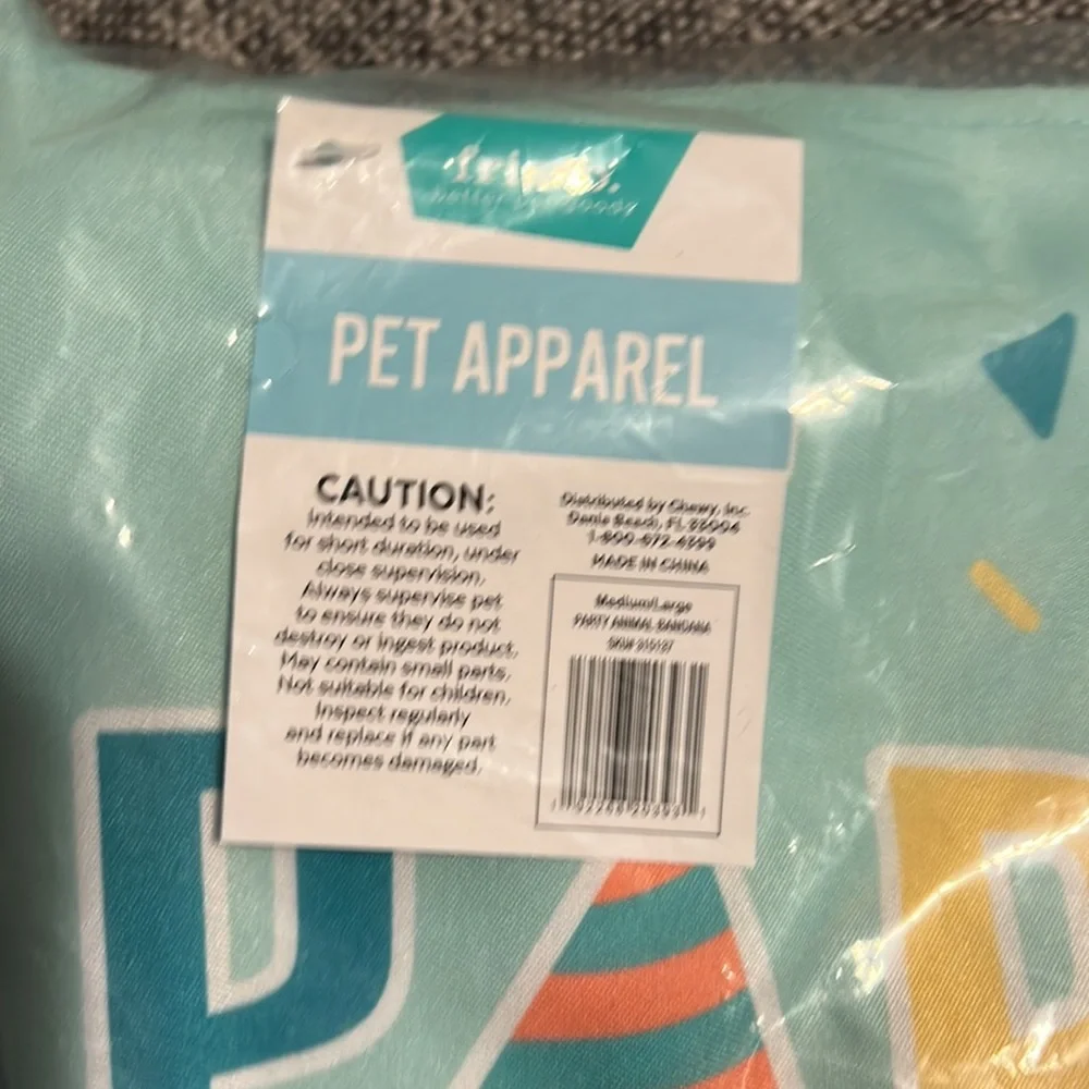 🎉 HP 🎉 NWT Frisco Party Animal Pet Bandana